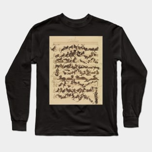 The Cat Symphony - Moritz von Schwind - Classical Sheet Music Long Sleeve T-Shirt